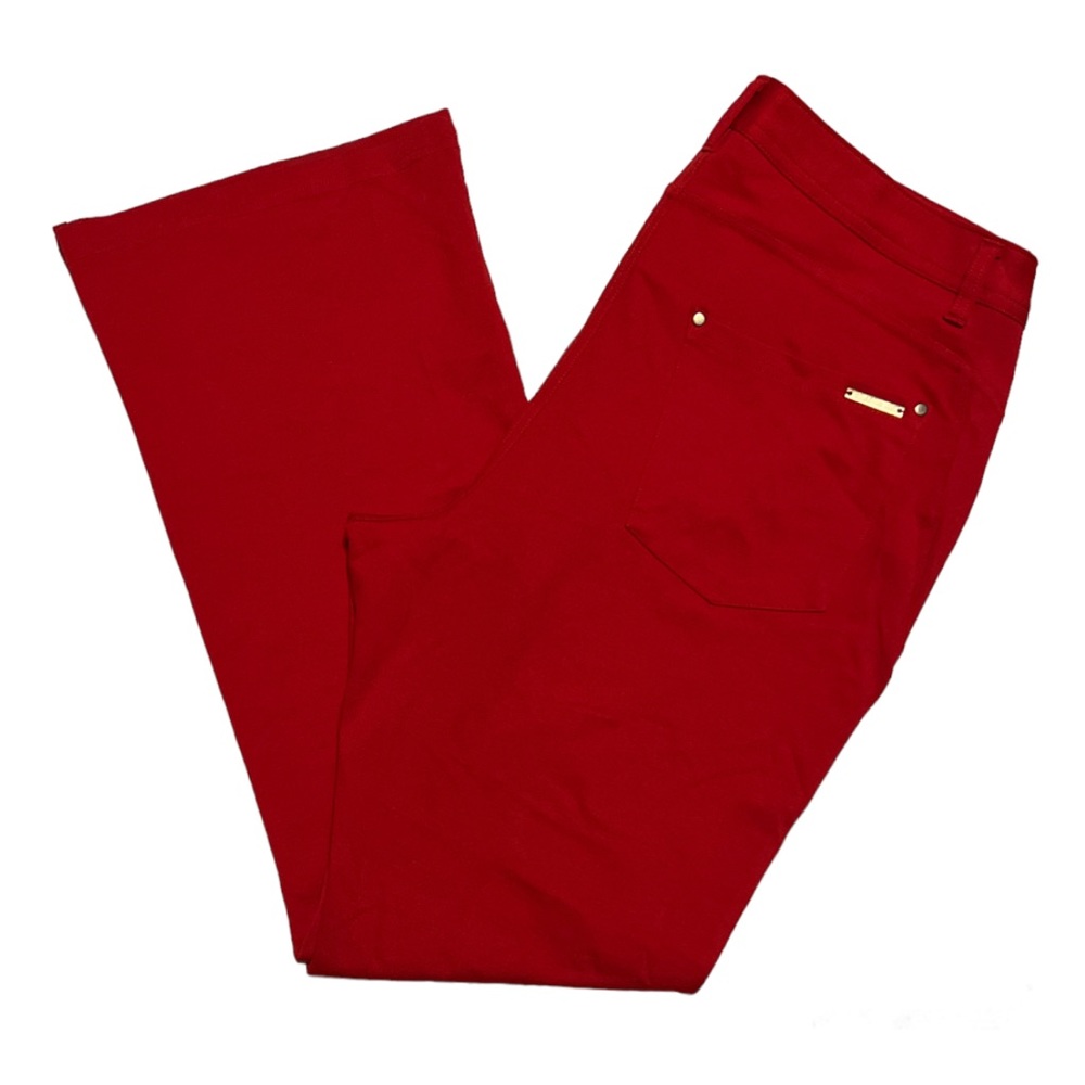 IMAN 16W AVERAGE RED STRETCH HIGH WAIST BOOTCUT PLUS